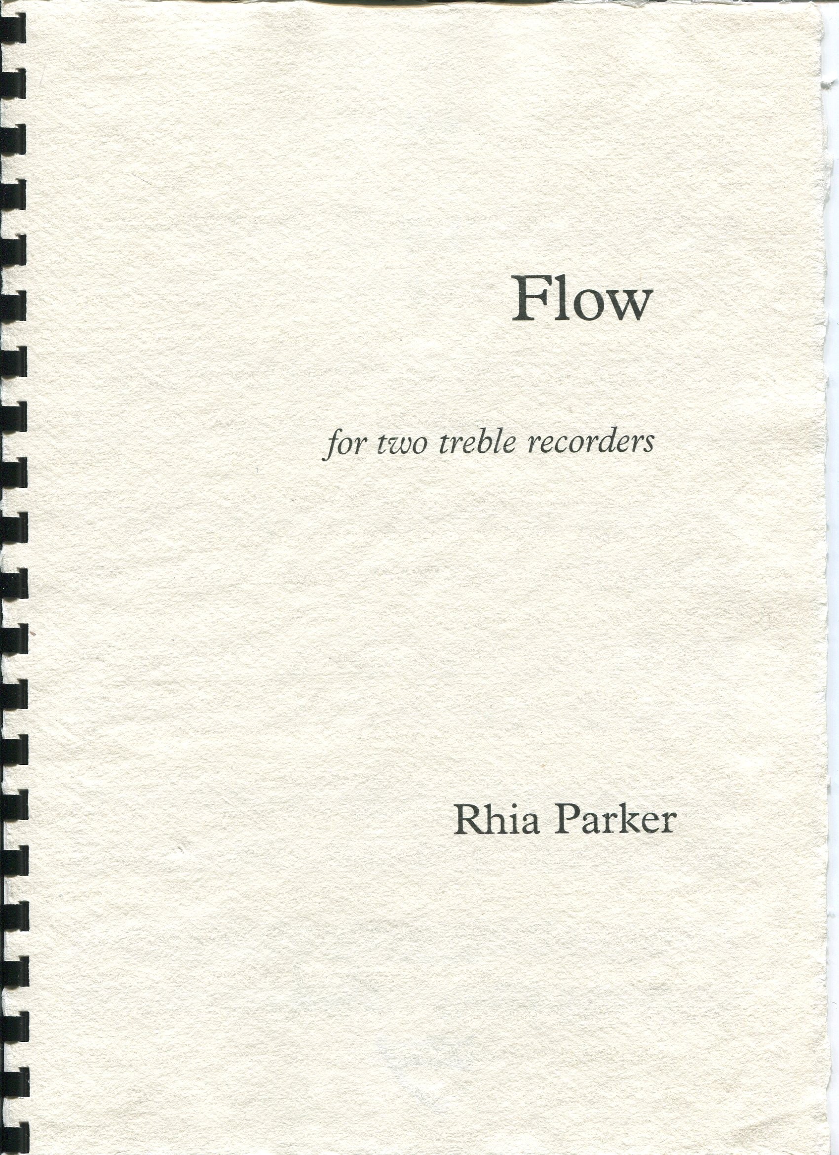 Flow for two treble recorders