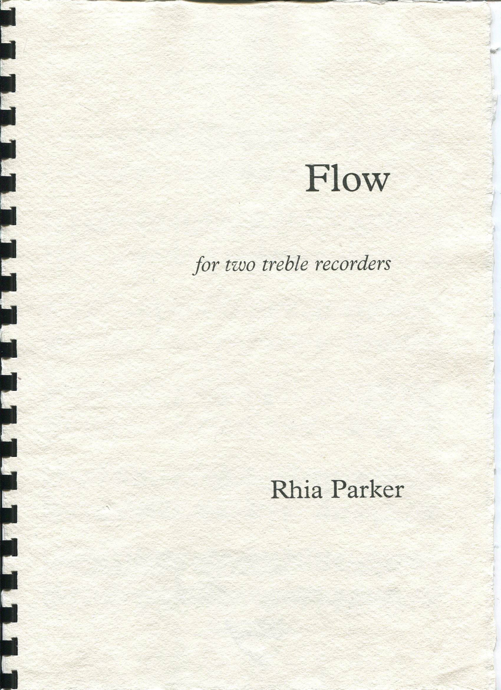 Flow for two treble recorders