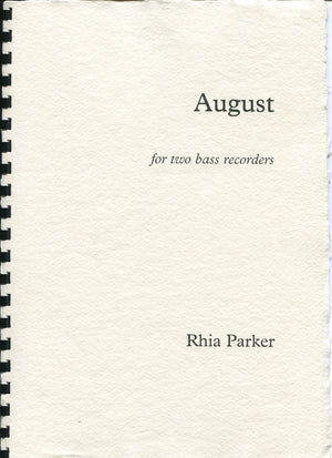August for two bass recorders