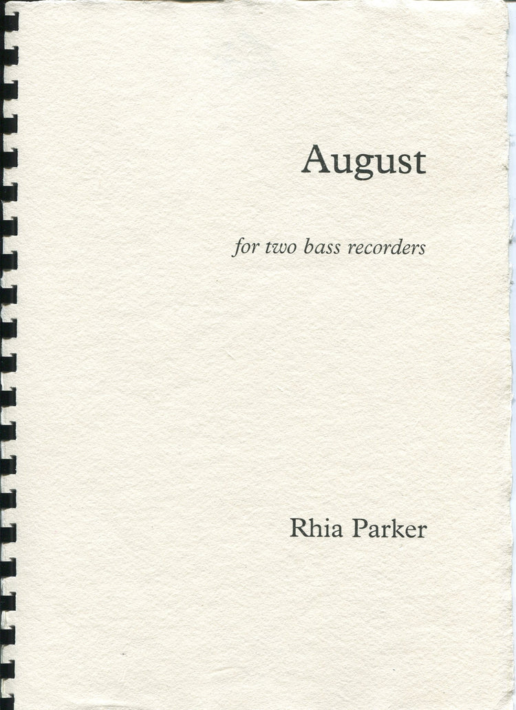 August for two bass recorders