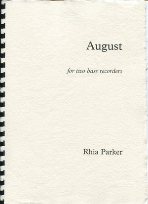 August for two bass recorders