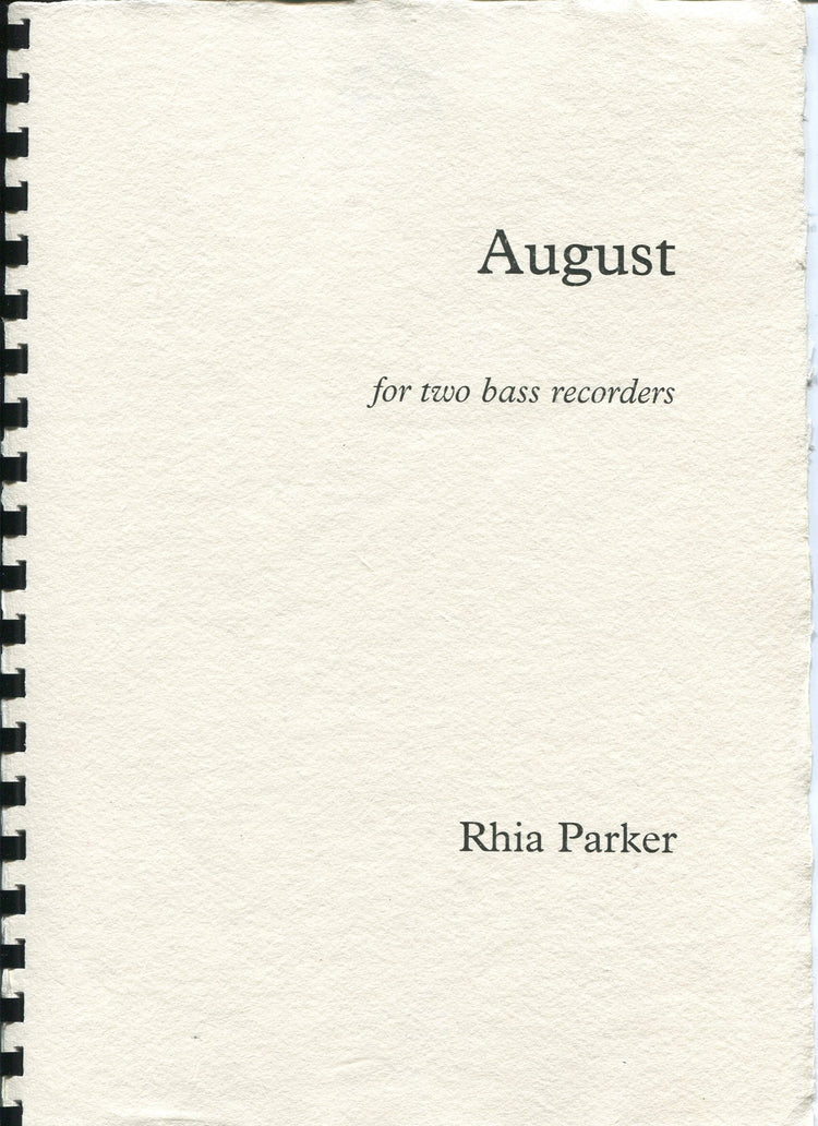 August for two bass recorders