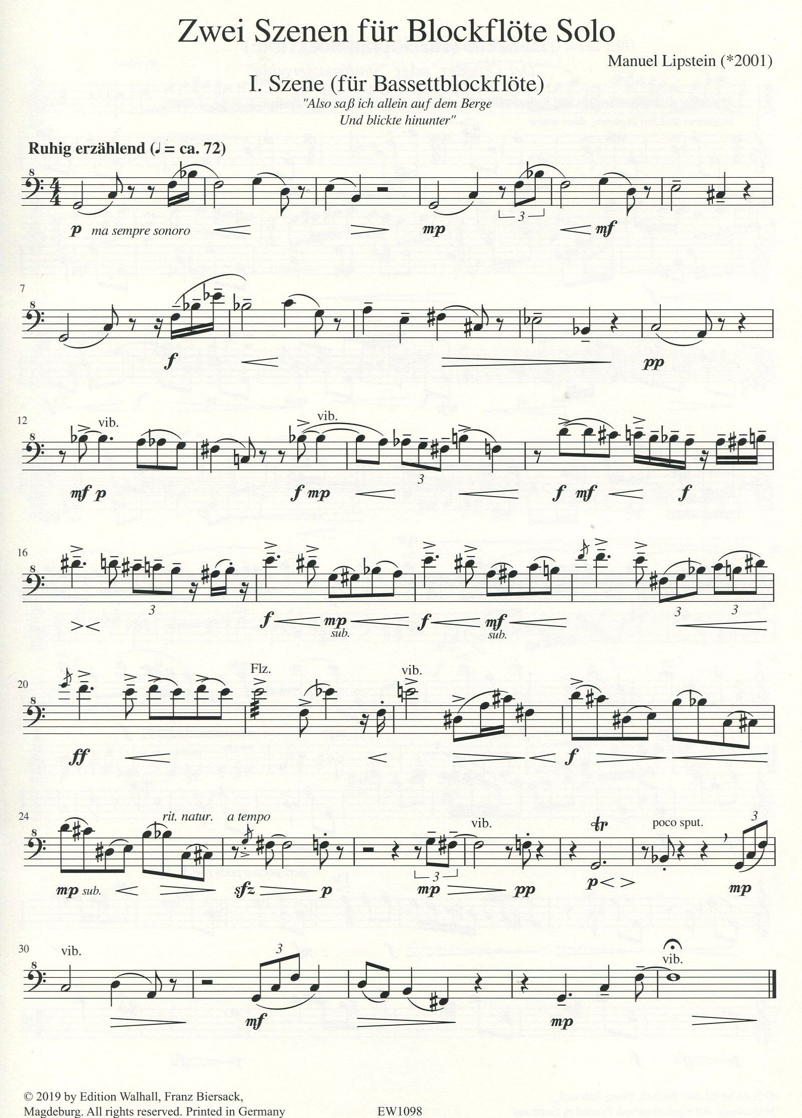 Two Scenes for Recorder