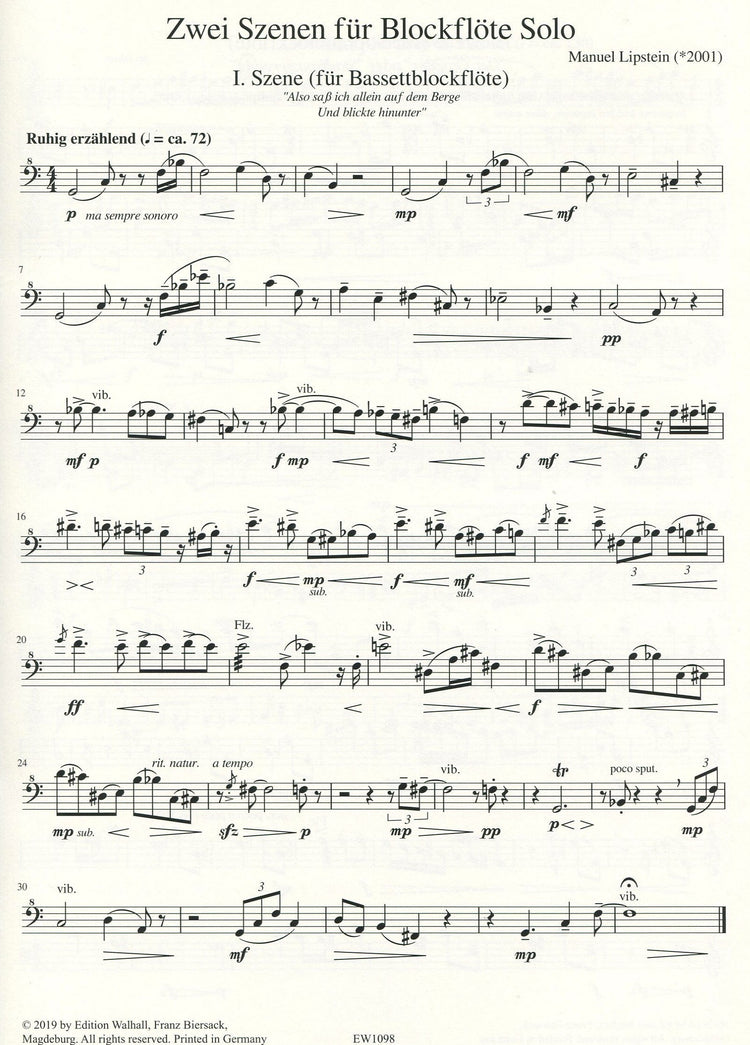 Two Scenes for Recorder