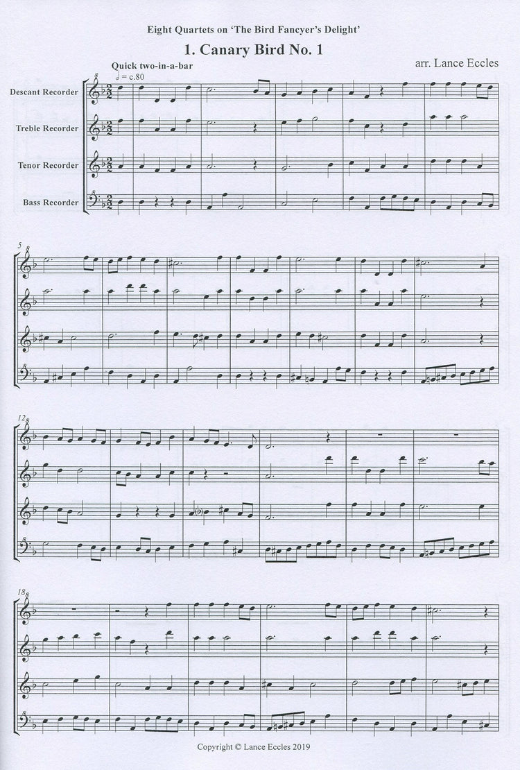 Eight Quartets on The Bird Fancyers Delight