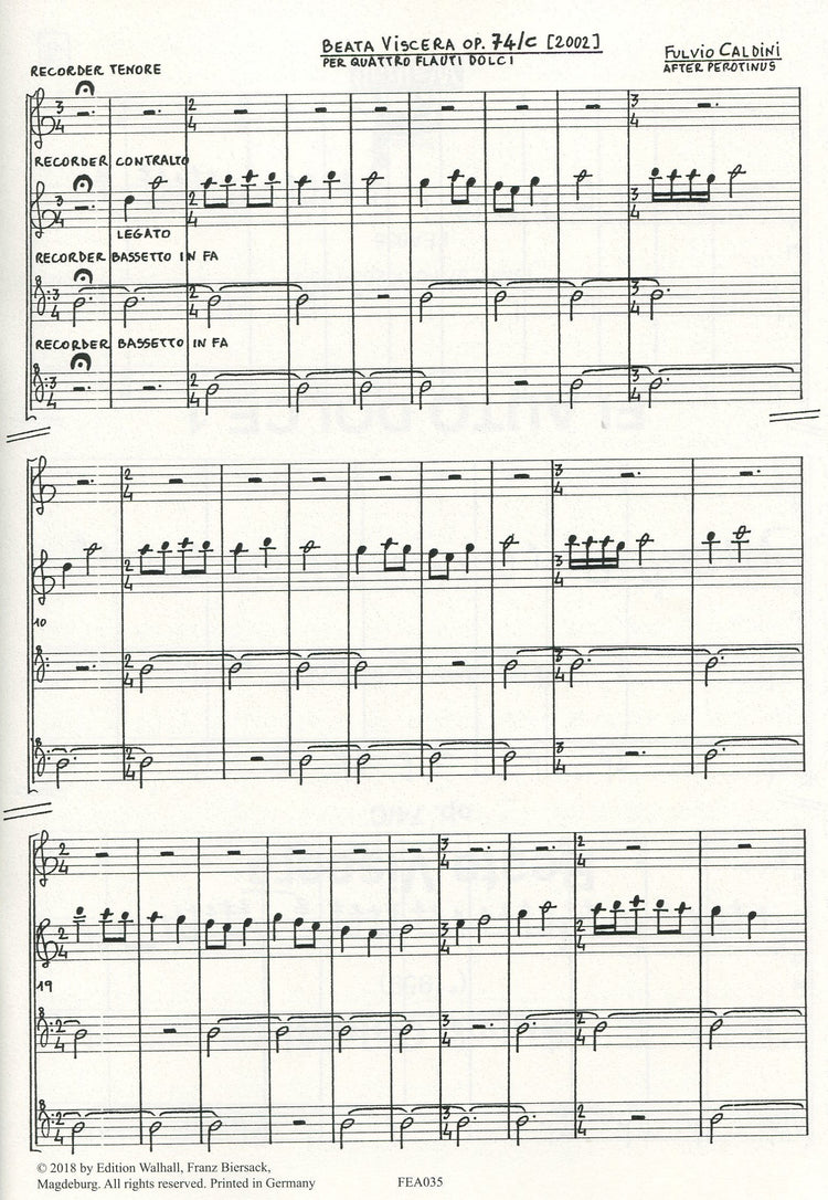Beata Viscera op.74/C