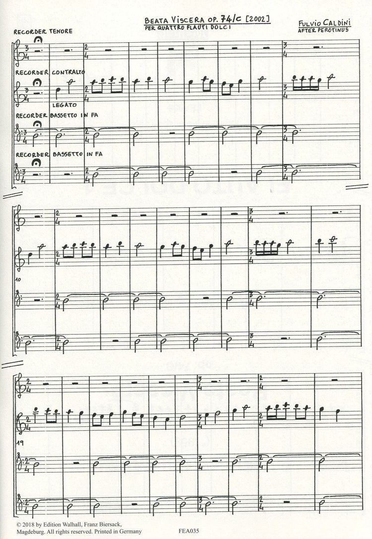 Beata Viscera op.74/C