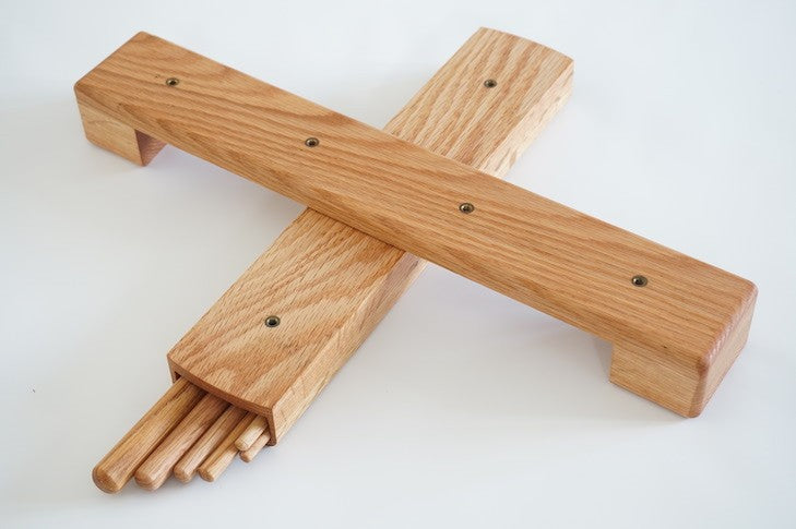 Handmade Cross Recorder Stand - oak (large size)