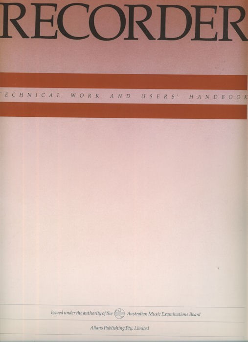 Recorder Technical Work and Users' Handbook