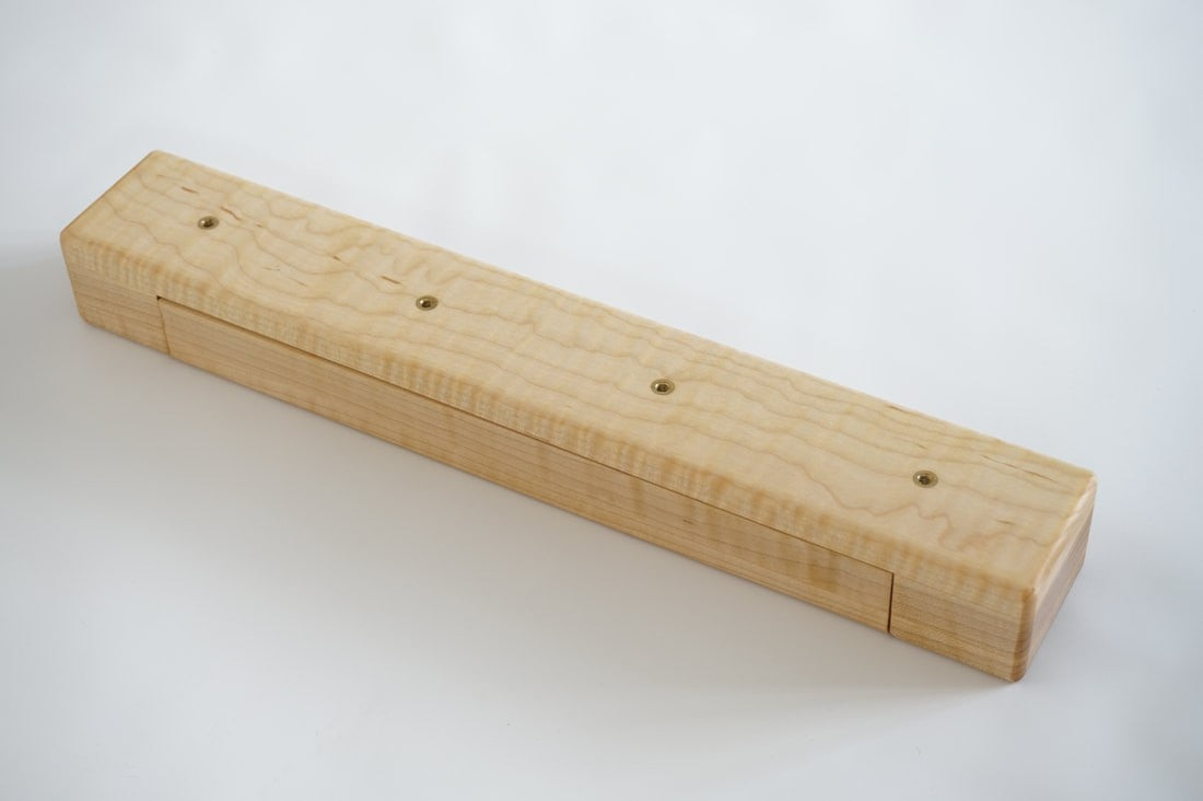 Handmade Cross Recorder Stand - Maple (standard compartment)