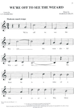 The Wizard of Oz selections for recorder