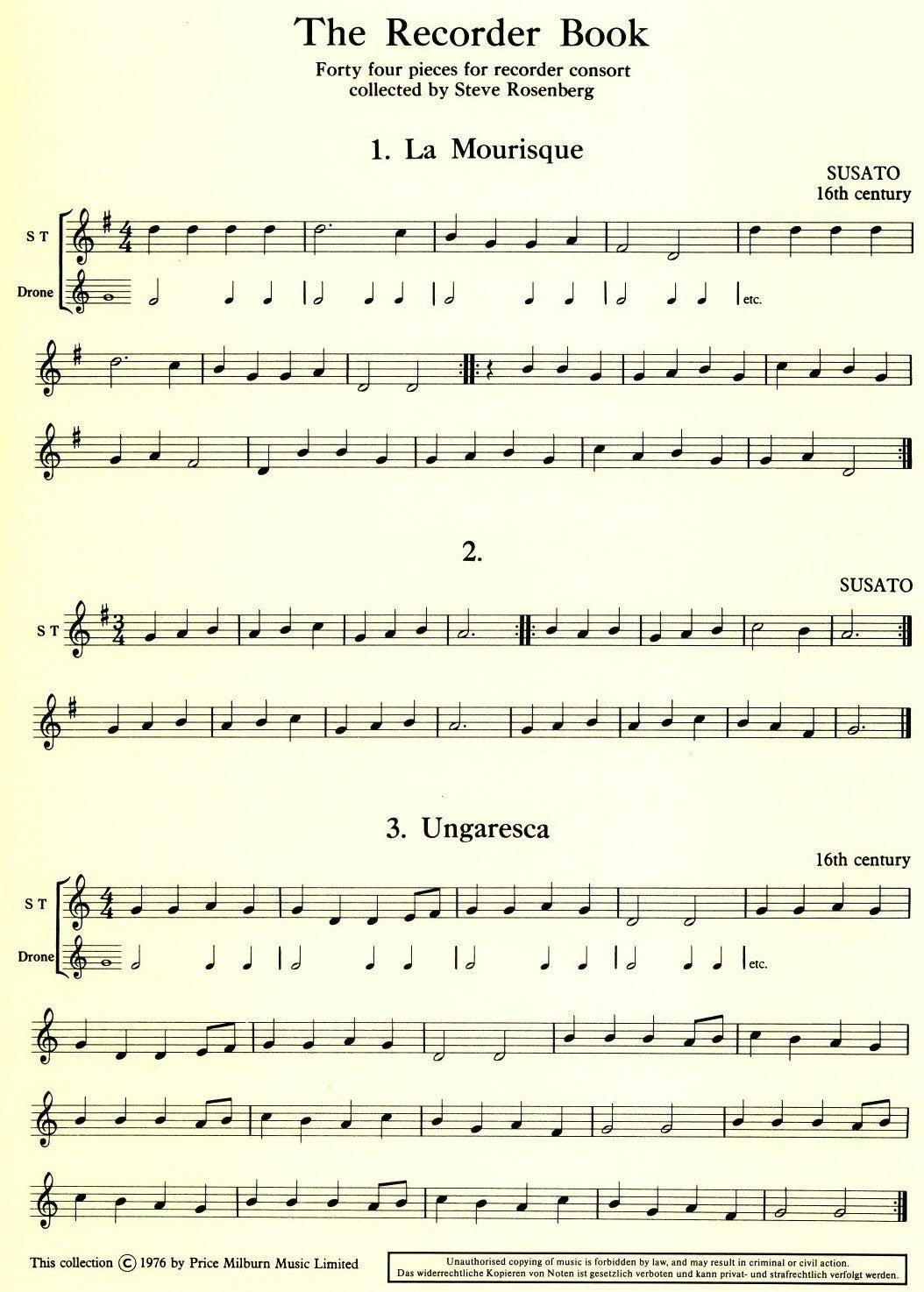 The Recorder Book - 44 pieces