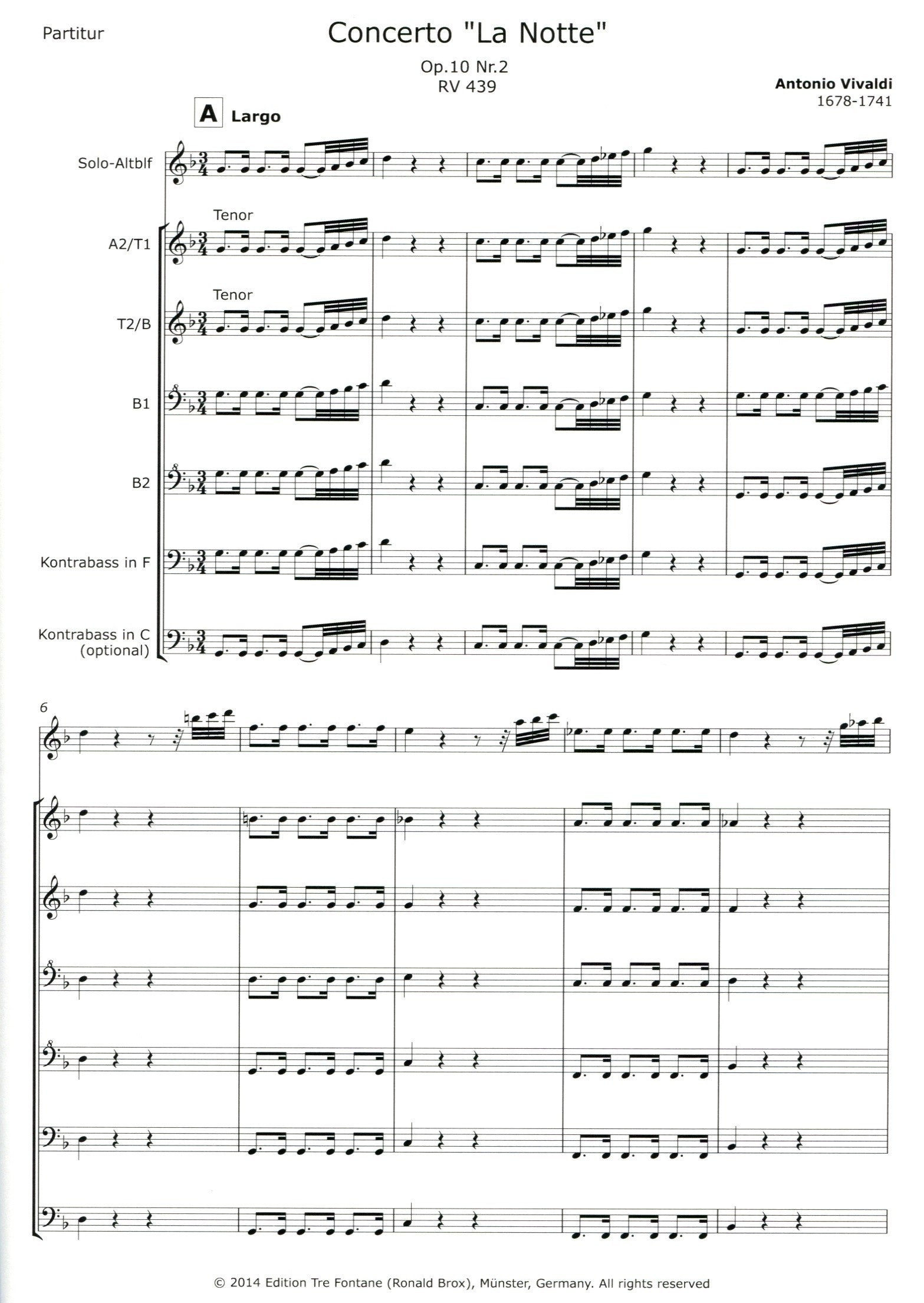 La Notte Op 10, No 2, RV 439