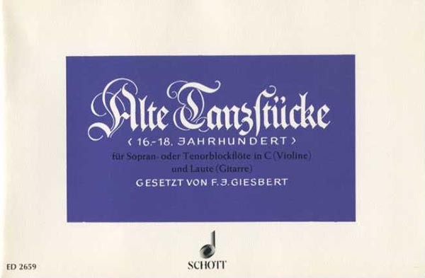 Old Dance Pieces for C Recorder and Guitar