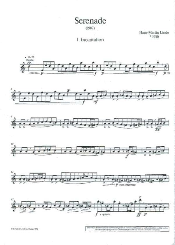 Serenade for Descant or Tenor Recorder