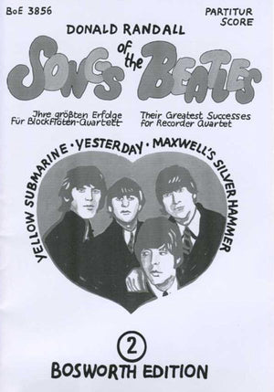 Songs of the Beatles for Rcorder Quartet - Book 2