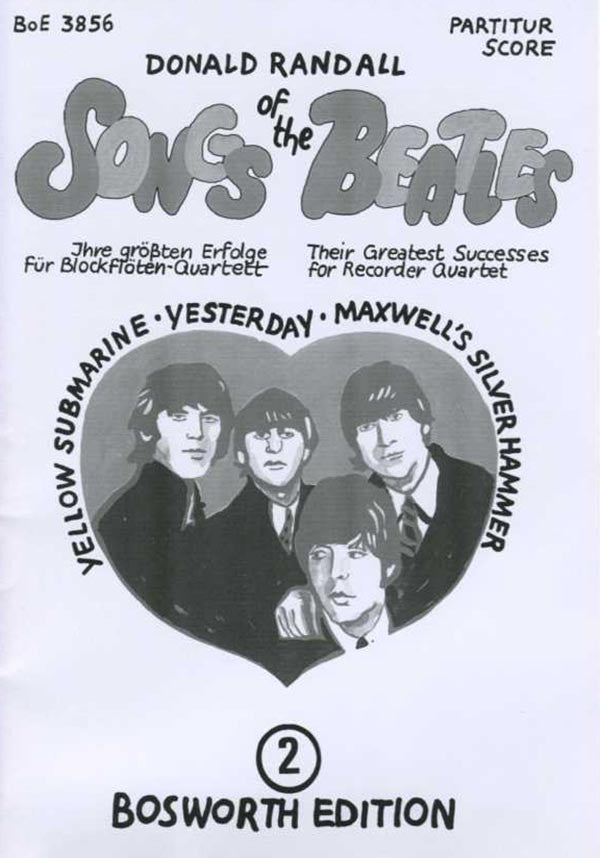 Songs of the Beatles for Rcorder Quartet - Book 2