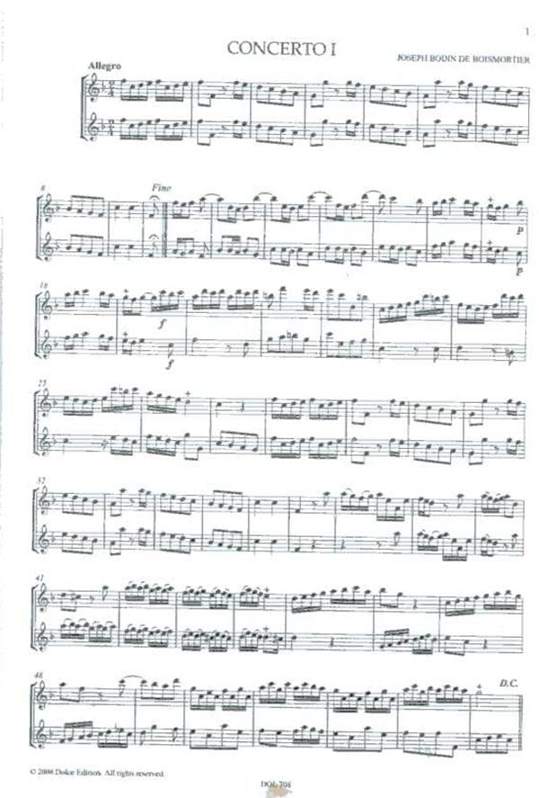 Six Concertos (Op. 38) for two Treble Recorders