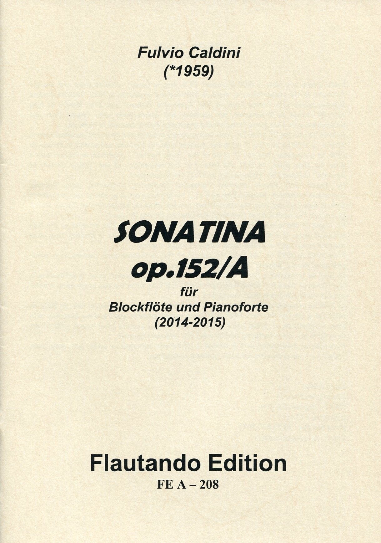 Sonata Op 152/A