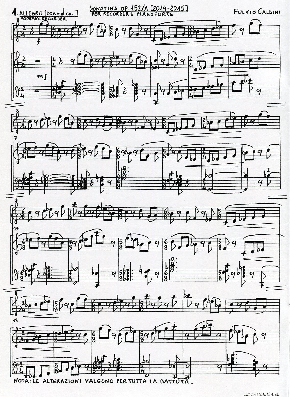 Sonata Op 152/A