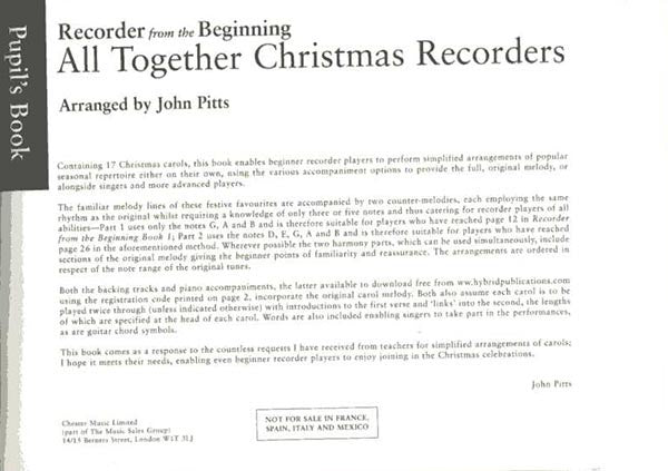 All Together Christmas Recorders with CD