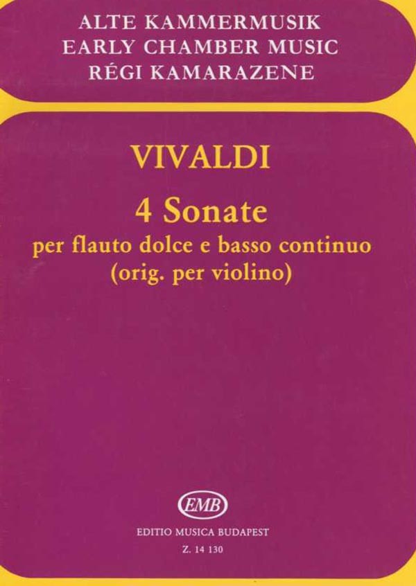 Early Chamber Music - 4 Vivaldi Sonatas