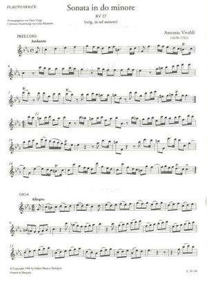 Early Chamber Music - 4 Vivaldi Sonatas