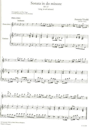Early Chamber Music - 4 Vivaldi Sonatas