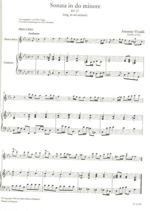 Early Chamber Music - 4 Vivaldi Sonatas