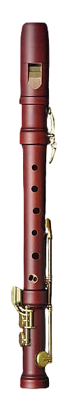 E3 Treble Recorder with e' foot extension in Stained Pear