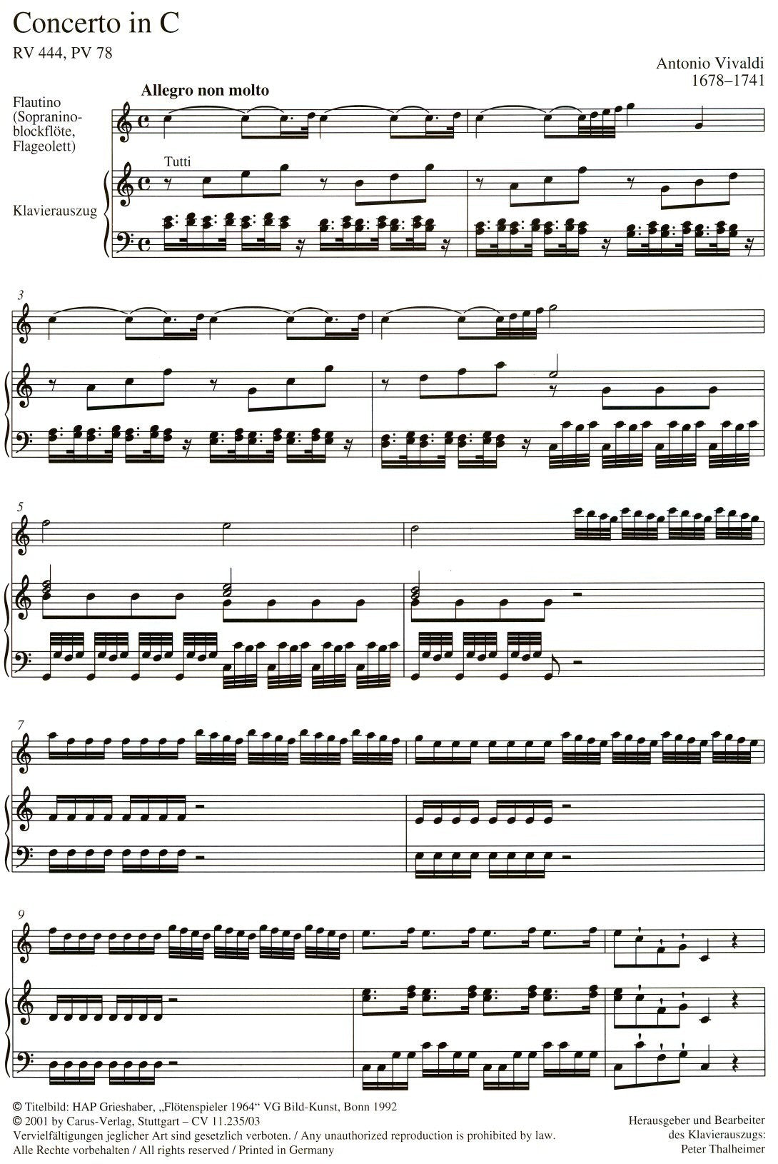 Concerto in C Major RV 444