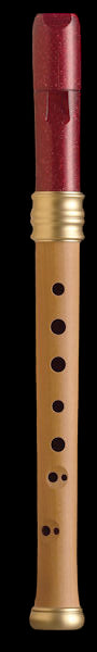 Adri's Dream Descant Recorder, Pearwood body/Red glitter headjoint