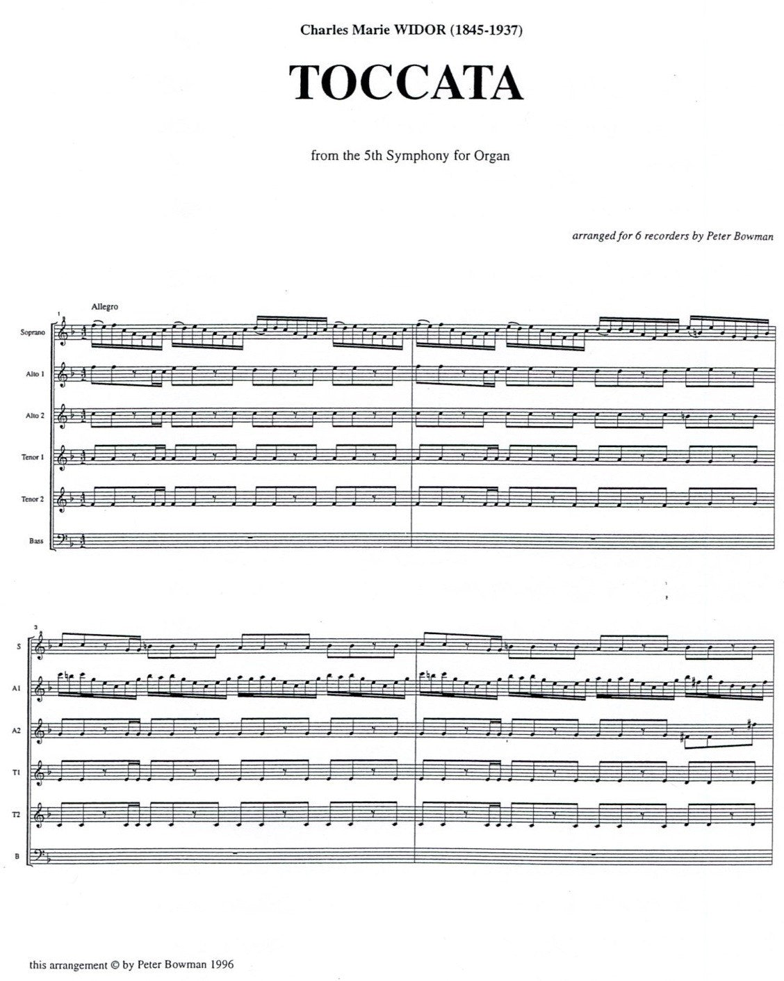 Tocatta from the Fifth Symphony for Organ