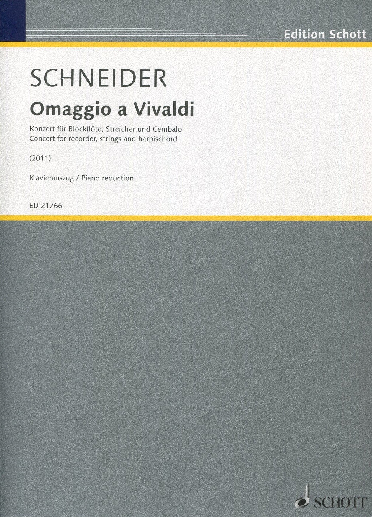 Omaggio a Vivaldi Concerto for Recorder