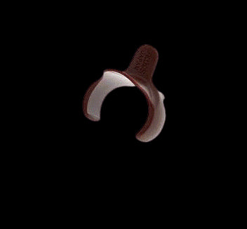 Adjustable thumb rest for Tenor in Dark Brown.