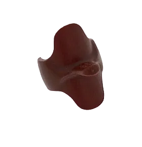 Adjustable thumb rest for Descant in Brown.