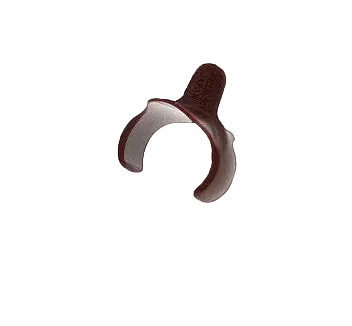 Adjustable thumb rest for Descant in Dark Brown.