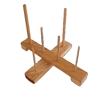 Recorder Cross Stand - Oak (standard compartment)