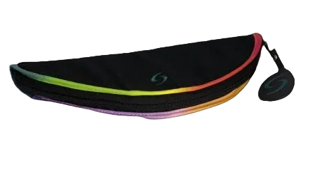 Descant Recorder Black Soft Case with Rainbow trim, two part