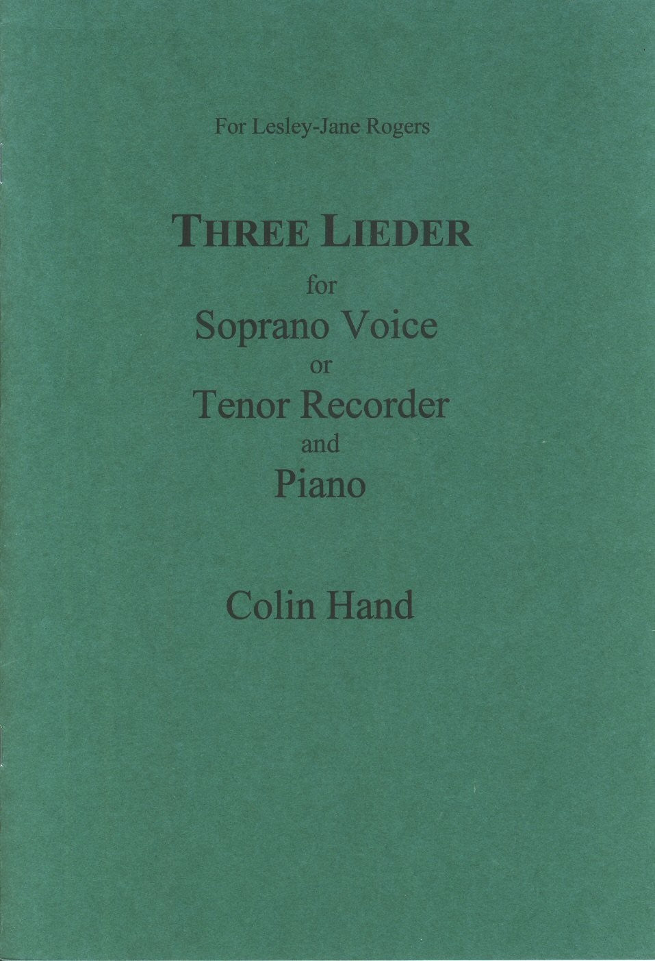 Three Lieder