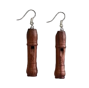Miniature Recorder - Earrings - Rosewood