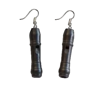 Miniature Recorder - Earrings - Grenadilla