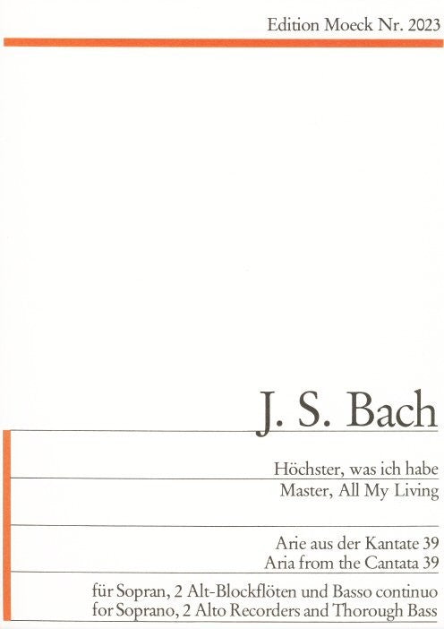 Aria from Cantata 39 Master, All my Living