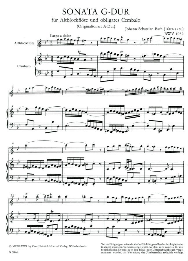 Sonata in G Major BWV1032