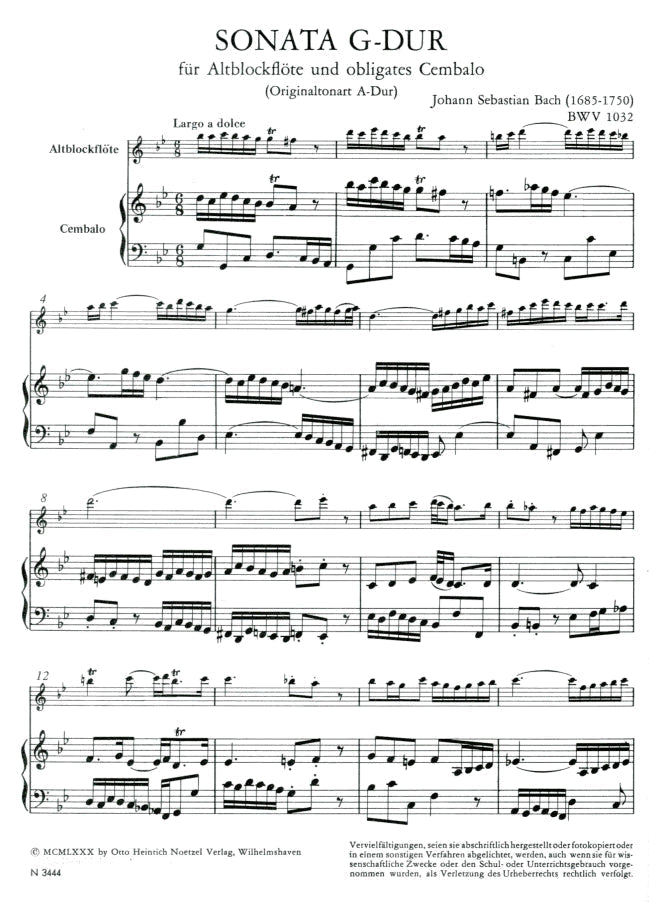 Sonata in G Major BWV1032