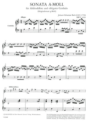 Sonata in A minor BWV1020