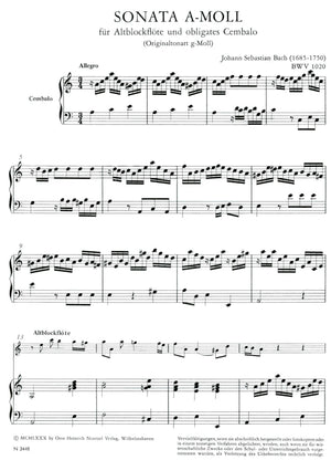 Sonata in A minor BWV1020