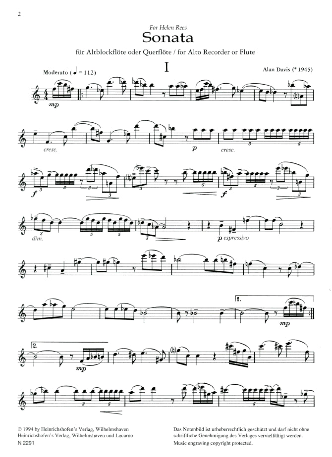 Sonata for Alto Recorder