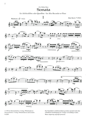 Sonata for Alto Recorder
