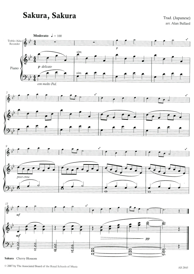 Time Pieces for Treble/Alto Recorder Volume 1